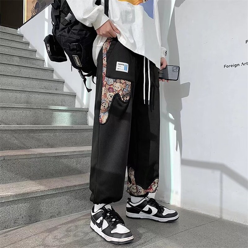 小熊秋冬季束脚新款休闲长裤K1012P33图片