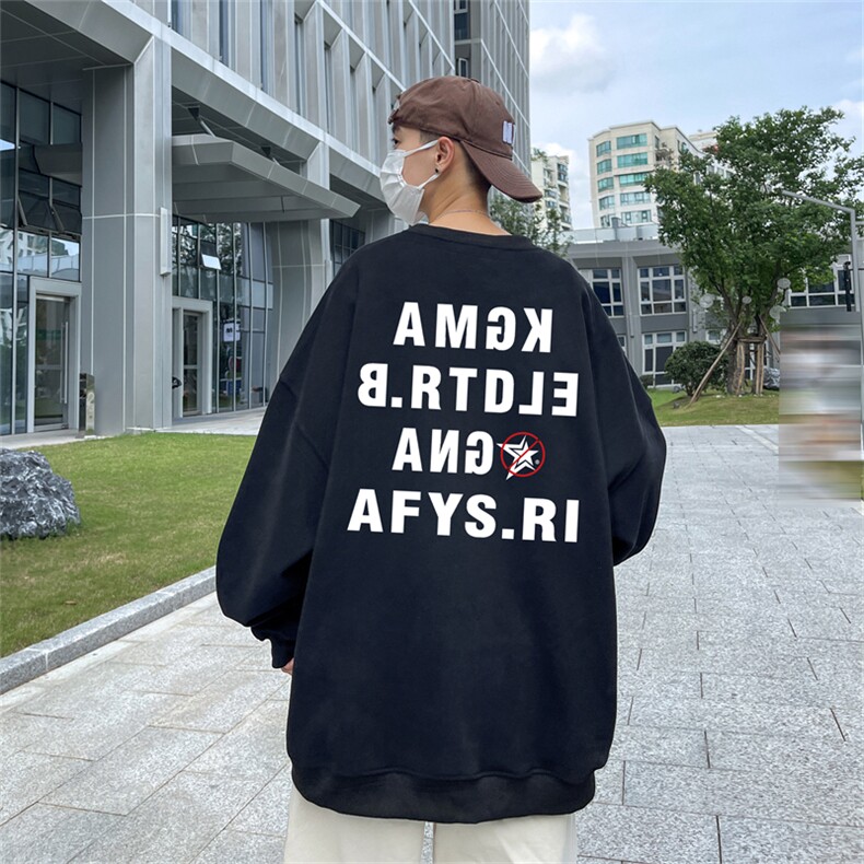 特P25控48秋冬新款男士圆领卫衣宽松休闲日常百搭上衣WQ2437,男装卫衣,电商B370