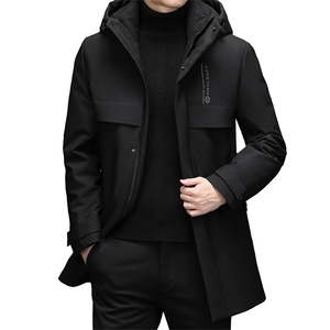 男羽绒服中长款加厚冬季休闲可脱卸内胆外套爸爸装DFLDY1005-P300图片