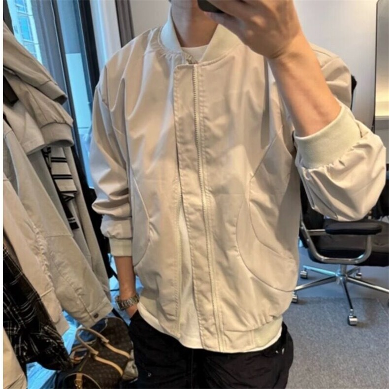 美式ma1飞行员夹克男秋季哈灵顿短款外套复古潮牌cleanfit棒球服,男装夹克,星座506A