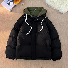 冬季棉服新款D4134-TP75不男女可穿休闲保暖连帽撞色面包服，男装棉衣，电商A102