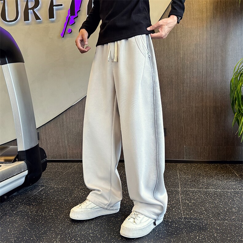 秋装新款卫裤侧条纹扎染百搭休闲弯刀裤A368-K5638-P78,男装休闲裤,电商A368