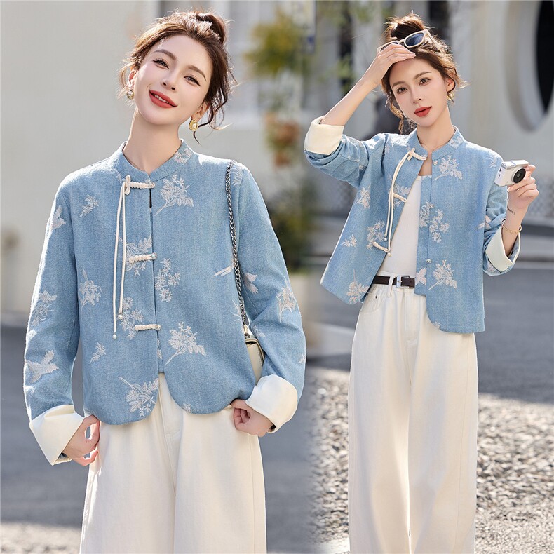 2026春季新款重工刺绣牛仔G风外套，女装短外套，伊仟回