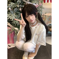 BK910CC-特P28彩虹刺绣重磅短袖T恤男女，男装T恤，星座1007（原301D）