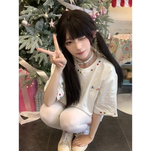 BK910CC-特P28 彩虹刺绣重磅短袖T恤男女图片