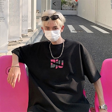 短袖t恤男宽松大码圆领潮流印花TB2037P25，男装T恤，星座1116-2