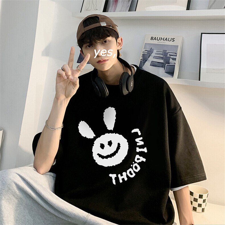 抖音得物二开现货供应220克夏装重磅美式高街宽松短袖t恤MT58,男装T恤,电商A486-1