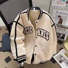 美式拼接情侣款棒球服男女春上衣韩版ins休闲卫衣外套MF338-P103，男装卫衣，星座412-3