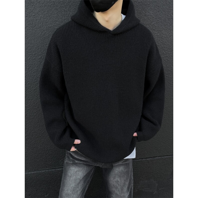 现货档口图现货带帽套头毛衣宽松韩系慵懒风针织衫M5306-P65,男装针织衫/毛衣,星座1212