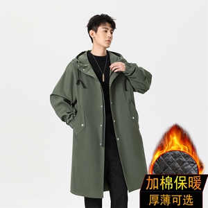 风衣男中长款大衣男加绒棉衣男F174薄P90加棉P100特价无影三图片