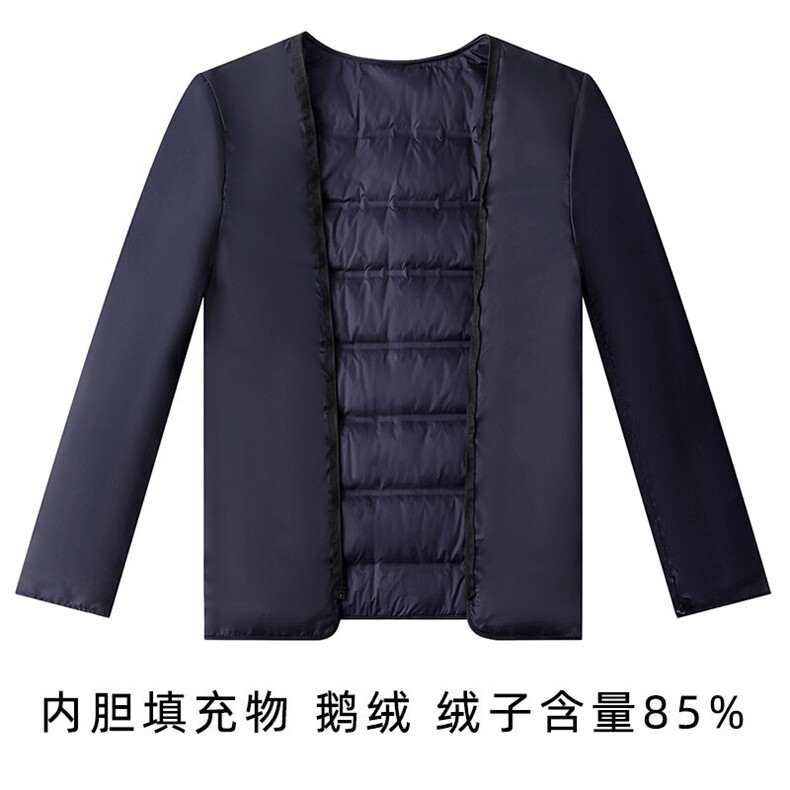 轻奢高货商场品质做工精细绵羊毛长款大衣鹅绒内胆,男装毛呢大衣,钱塘207-1