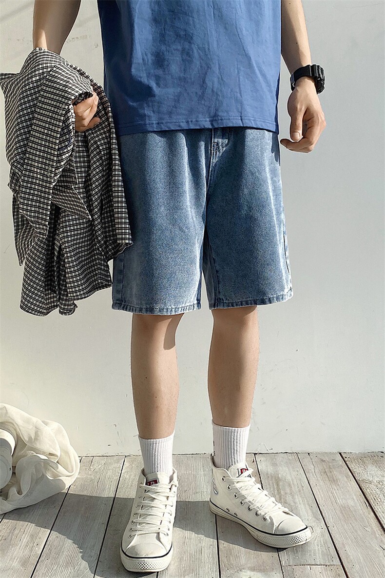 21夏季港风牛仔短裤男中性风五分牛仔裤女DS-C407-506-P40,男装牛仔裤,电商C323-1