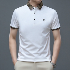 潮流商务男士POLO衫薄款纯色翻领短袖T恤男装夏装上衣ZL88070-P57，男装Polo衫，星座1105-3
