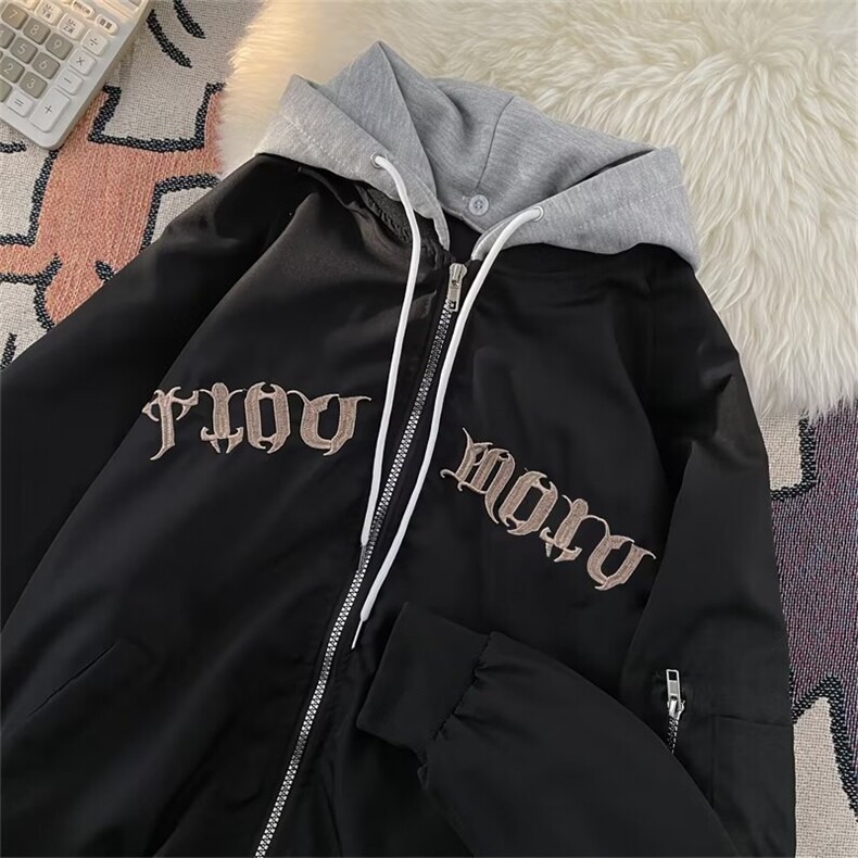 春秋新款刺绣潮牌外套男棒球服上衣韩版宽松飞行员夹克W5564-P62，男装夹克，星座412