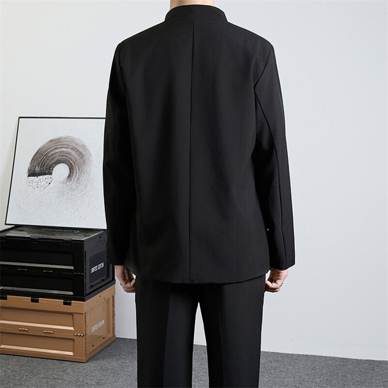 新中式金竹刺绣中山装结婚订婚服婚礼西装外套明星同款西服XF42,男装西服,星座601-1
