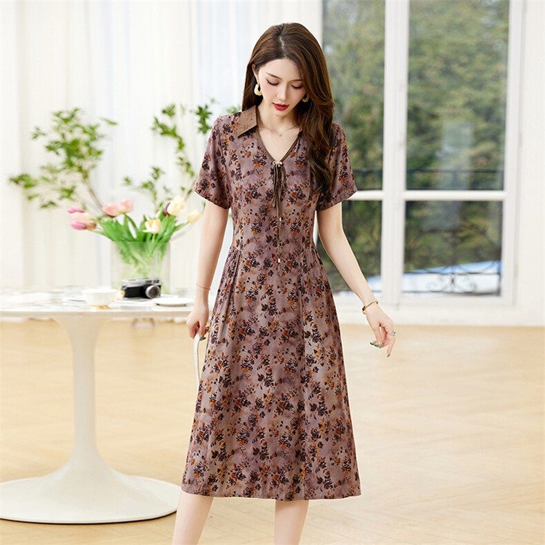 2024年夏季新品小碎花超舒适连衣裙,女装连衣裙,臻衣坊