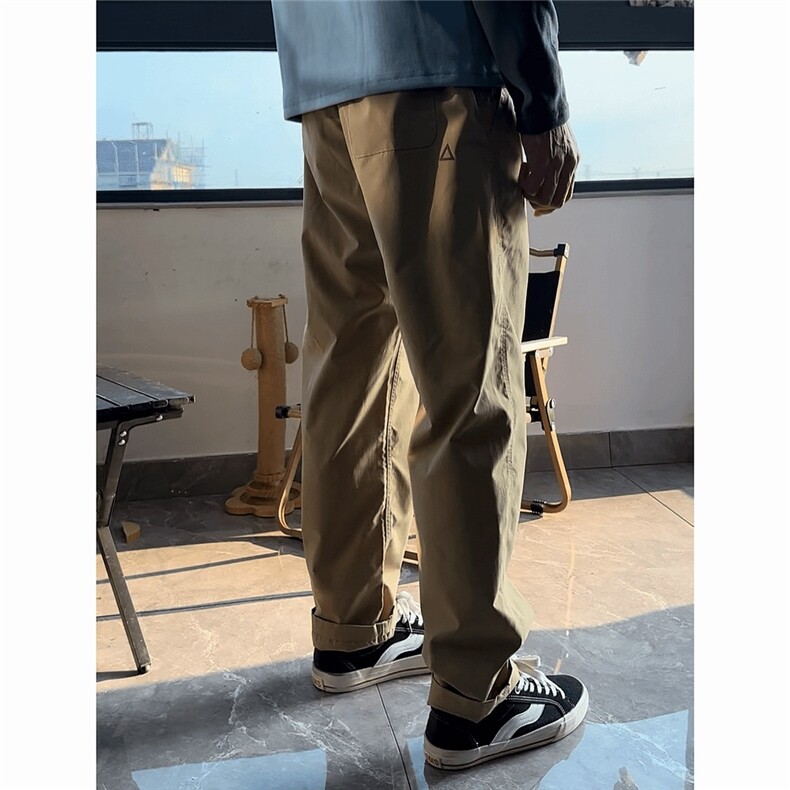 加绒24新款机能小三角白标宽松锥形休闲裤美式工装长裤男女休闲,男装休闲裤,星座218-1（原230）