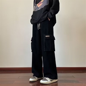 灯芯绒工装裤男韩版潮流高街大口袋2024冬季新款ins长裤K4702-P38图片