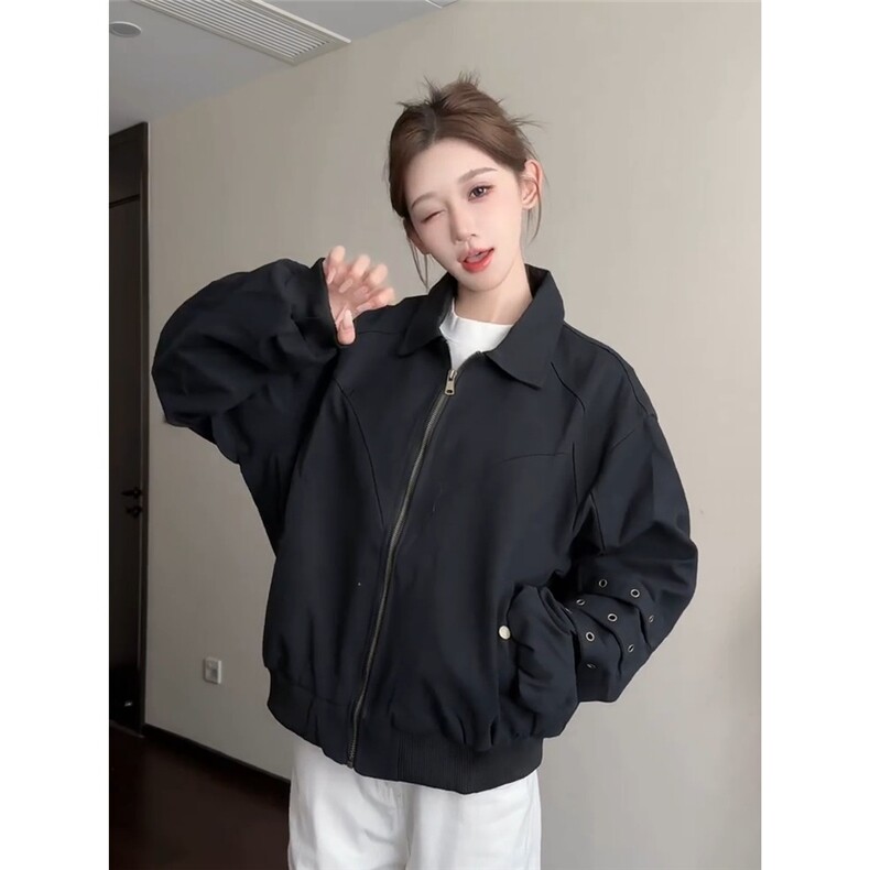 美式高街百搭外套座山雕秋季宽松外搭男女同款夹克潮W6680-P60图片