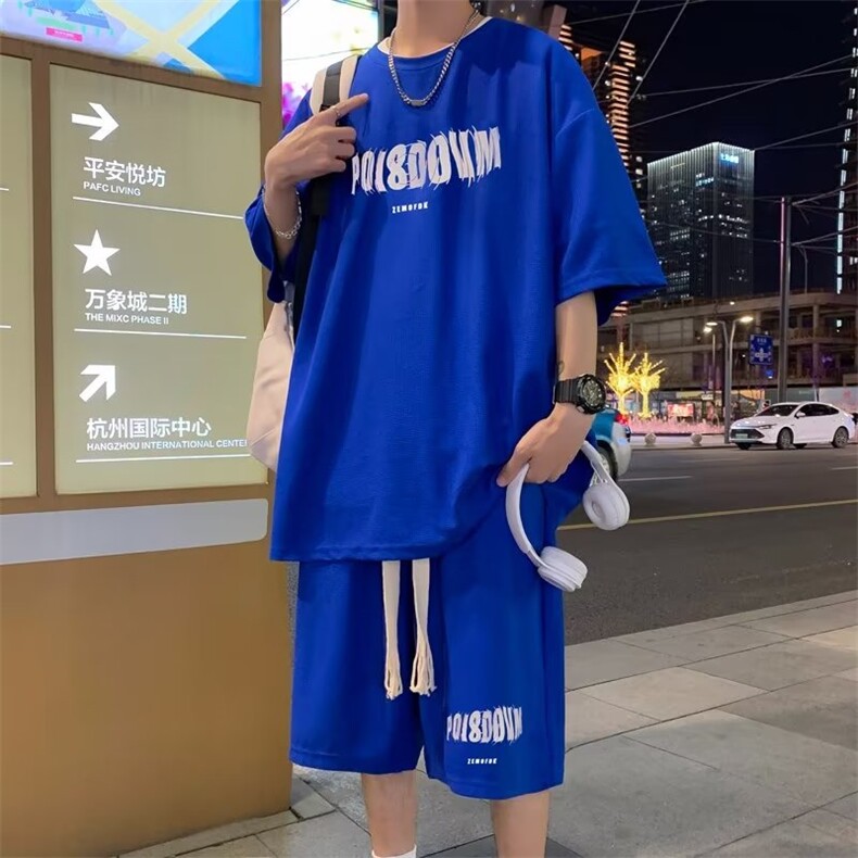 男潮流休闲套装宽松套装运动套装U40P40,男装休闲套装,星座1116-2