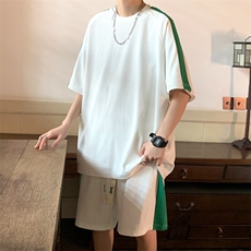 夏季新款现货主推大码港风情侣短袖五分裤两件套运动套装男S07P50，男装牛仔裤，电商B226-2（原B217-2）