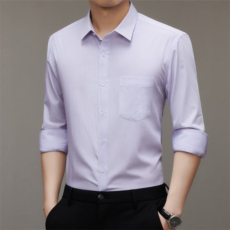 GDN86358男士2023年夏季新款简约百搭修身衬衫商务休闲衬衣P55,男装衬衫,电商B360