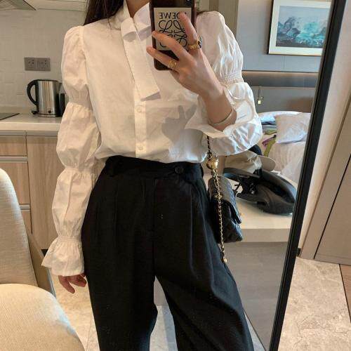 87288泡泡袖衬衫，女装衬衫，XTZ style