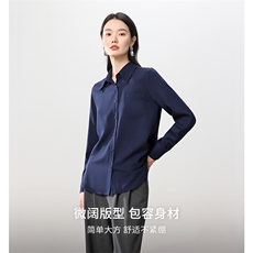 休闲款透气质感高级细节设计氧气云感衬衫，女装衬衫，拓晨羊绒