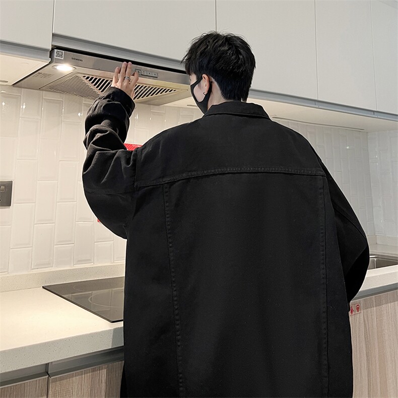 牛仔夹克男大码牛仔外套男茄克NJ77099-P60加绒款-P75,男装夹克,电商A040
