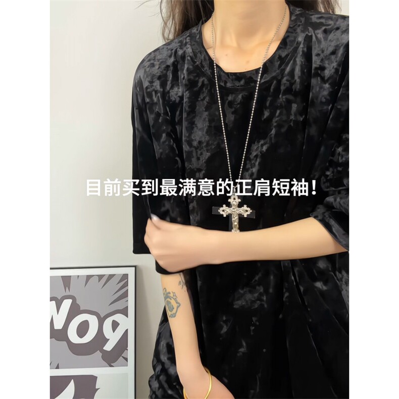 XZ809A/DX262/特P19/控38高级感钻石绒圆领短袖T恤,男装T恤,星座809A(原222-1)