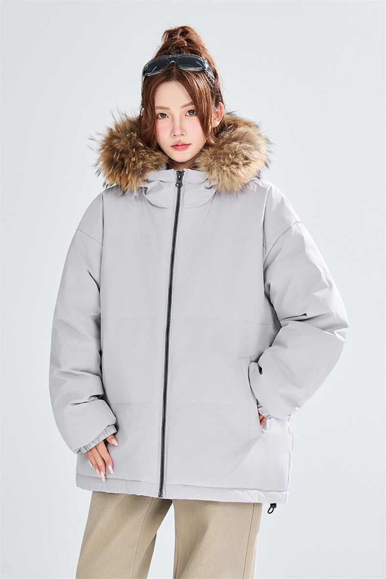 座山雕美式新款80白鸭绒加厚连帽情侣羽绒外套冬A436-9150-P205,女装短外套,电商A436
