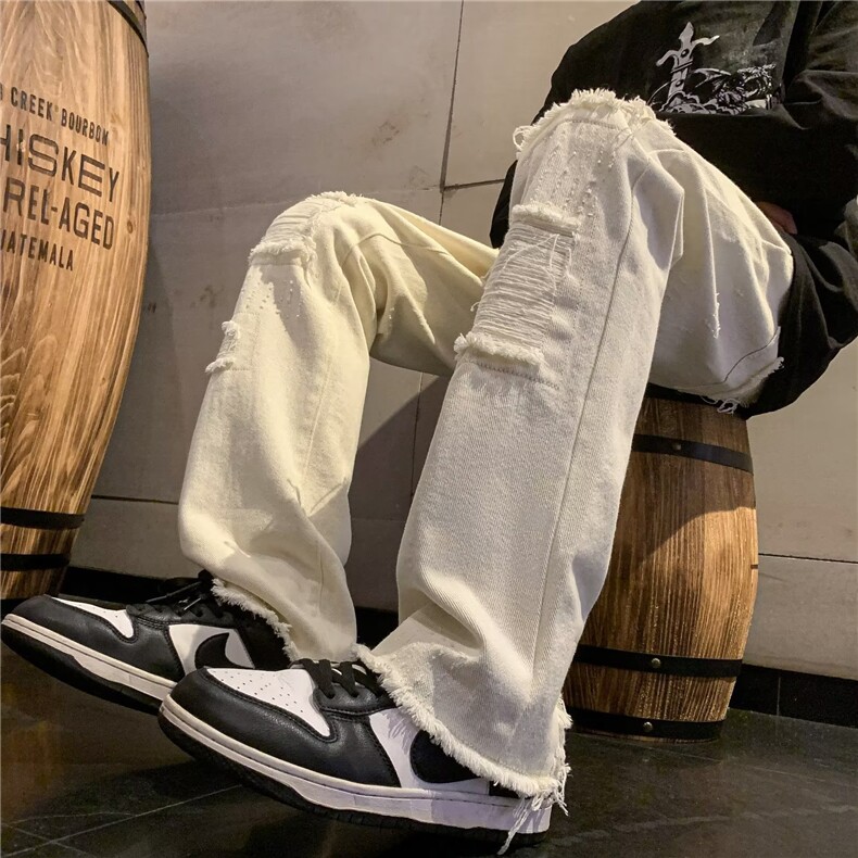 美式牛仔裤男春秋新款休闲直筒裤NC018P43图片