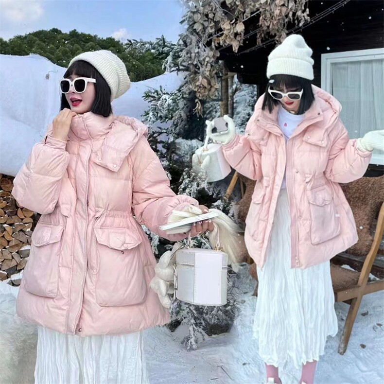 2024冬装新款时尚潮流羽绒服（白鸭绒）充绒量90%，女装羽绒服，曼琳思菲