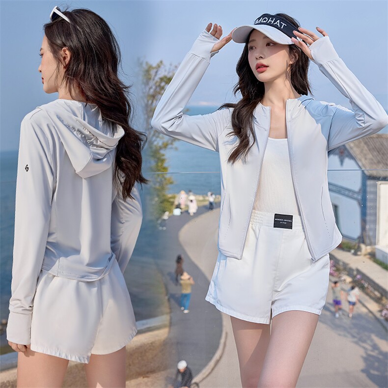 冰丝凉感防紫外线防晒衣女夏季2025新款小个子修身显瘦防晒服外套,女装防晒衣,以桐