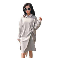 现货退现假2件个性设计连衣裙卫衣裙1205-J1609-，女装连衣裙，卡莱