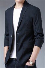 西服男2023春季新款西服男时尚中年休闲宽松单西便西上衣外套男装图片