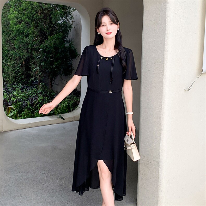 现货2024时尚百搭连衣裙年轻款女夏季新中式高级新款女,商品下架区,网红馆