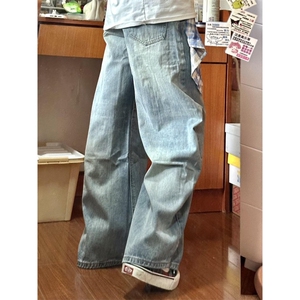 美式高街方巾弯刀牛仔裤ZK0428-特批55图片