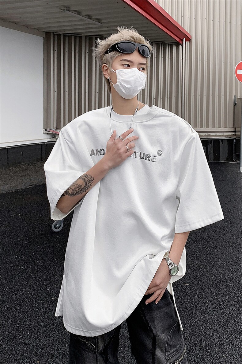 XZ514-2-20247-P68男装立体感字母短袖24夏季新款潮牌重磅t恤上衣,男装T恤,星座514-2(原B239)