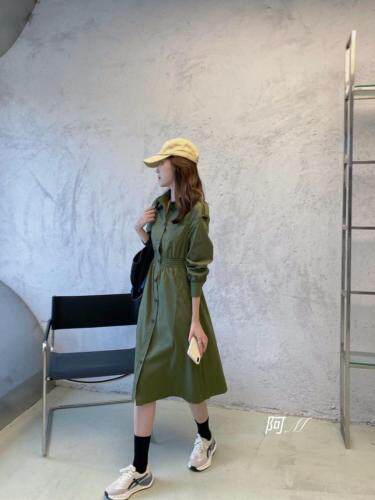 高级打揽收腰连衣裙,女装连衣裙,阿M