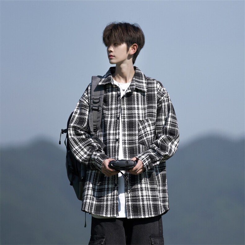 C777-P60M-6XL春季新款大码宽松小香风衬衫外套,男装衬衫,星座109