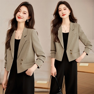 小西装外套女短款2025新款春秋高级感小个子气质韩版休闲西服上衣图片