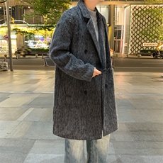 高档男毛呢大衣双排扣羊毛呢子风衣长款西装外套男JK02566-P115，男装风衣，星座308B-2