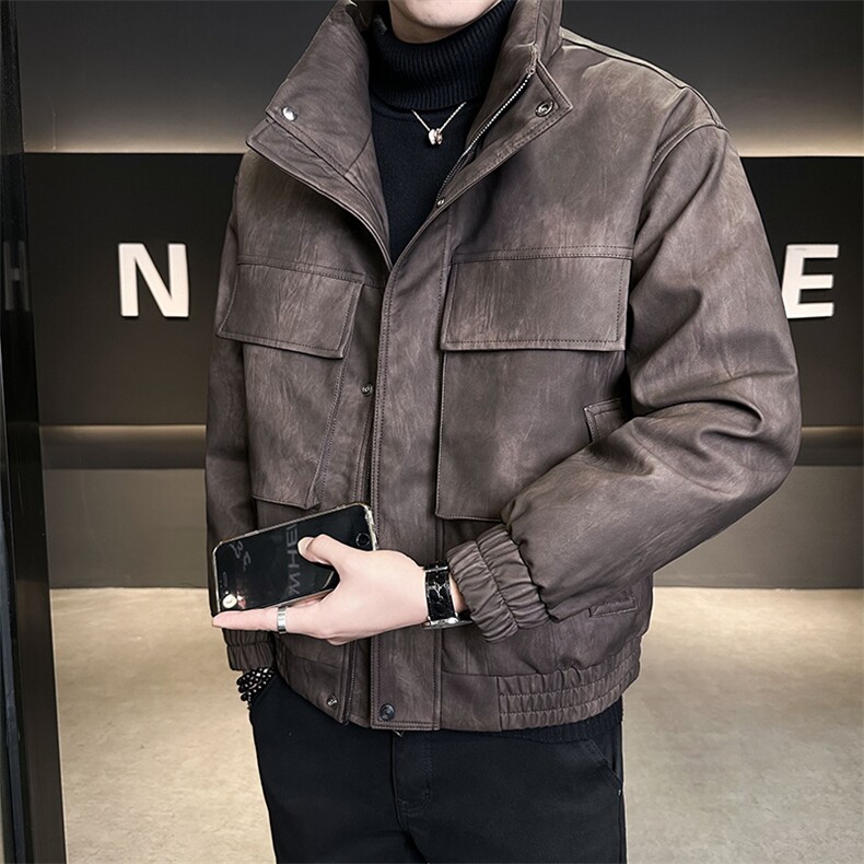标50数据款皮羽绒服男2025冬季新款厚款外套B240-YR25189-225,男装羽绒服,电商B240