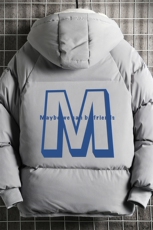 加厚加绒连帽衣男大码服男面包服男MY16260-P100网格挂拍，男装棉衣，电商A040A