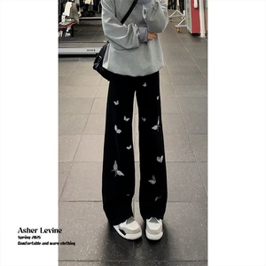 新款日系简约ins慵懒原宿百搭文艺牛仔裤潮流流行时尚气质,男装牛仔裤,星座506A