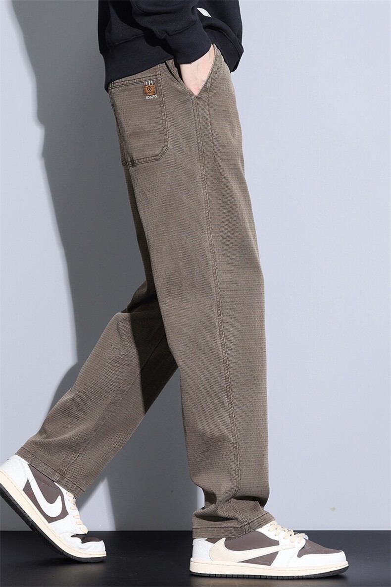 外贸H9037莱赛尔天丝休闲裤男宽松直筒2025新款秋季新款阔腿裤子,男装休闲裤,星座224-3
