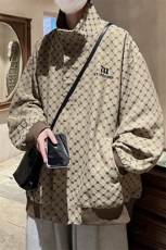 1港风夹克男大皂风大码夹克男女情侣百搭外套男JK8750P95控128，男装夹克，星座226-2