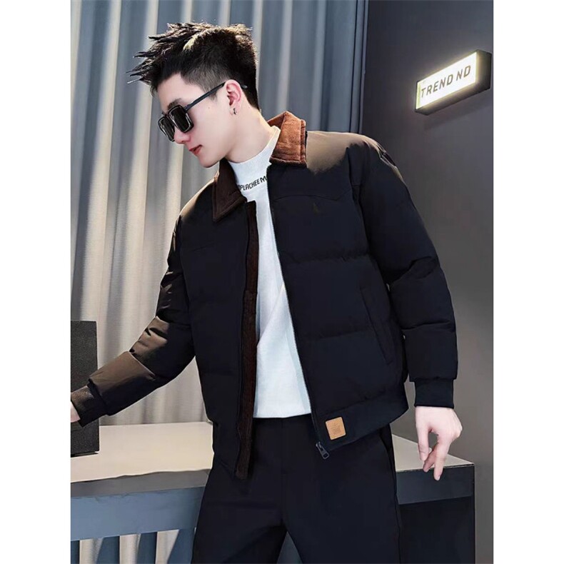 (网图)潮流翻领棉衣休闲宽松百搭痞帅时尚棉服保暖313B-1501-P120,男装棉衣,星座313B