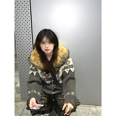 重磅北极绒座山雕大毛毛领毛衣外套冬美式复古休闲慵懒风针织开衫，男装针织衫/毛衣，电商A486